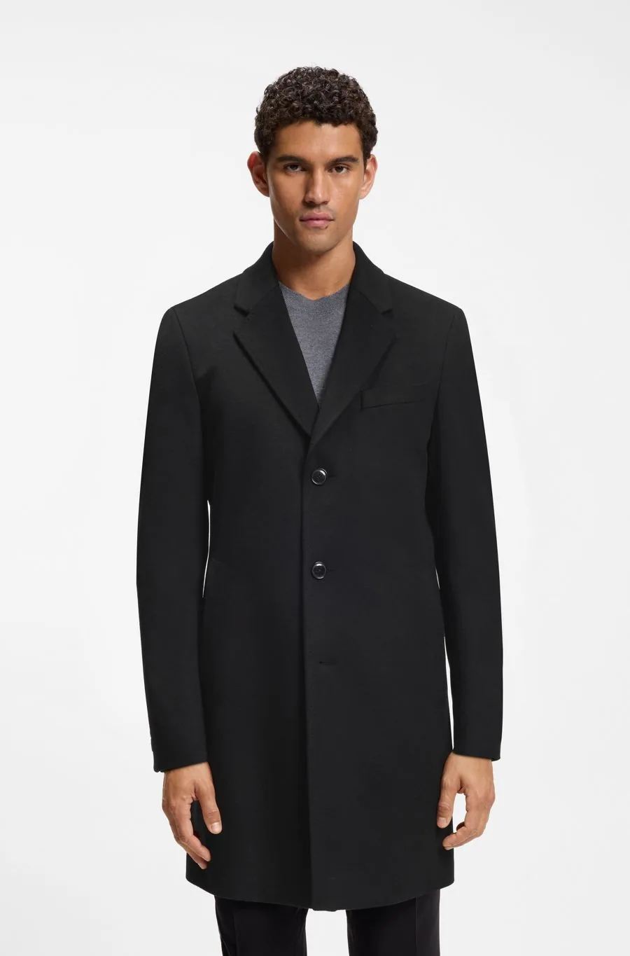 Пальто Hugo Boss slim fit з кашеміру