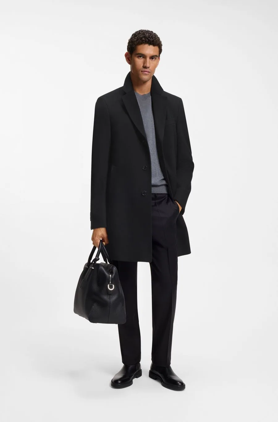 Пальто Hugo Boss slim fit з кашеміру — фото 3