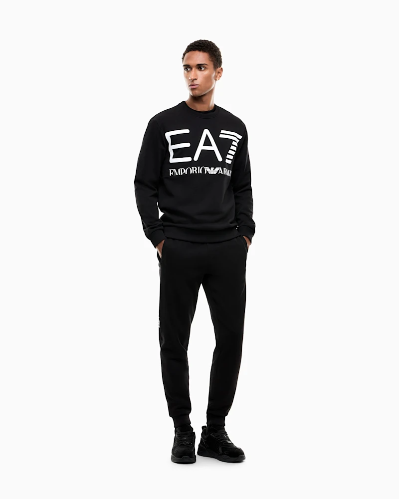 Світшот EA7 Logo Series regular fit з логотипом з бавовни — фото 2