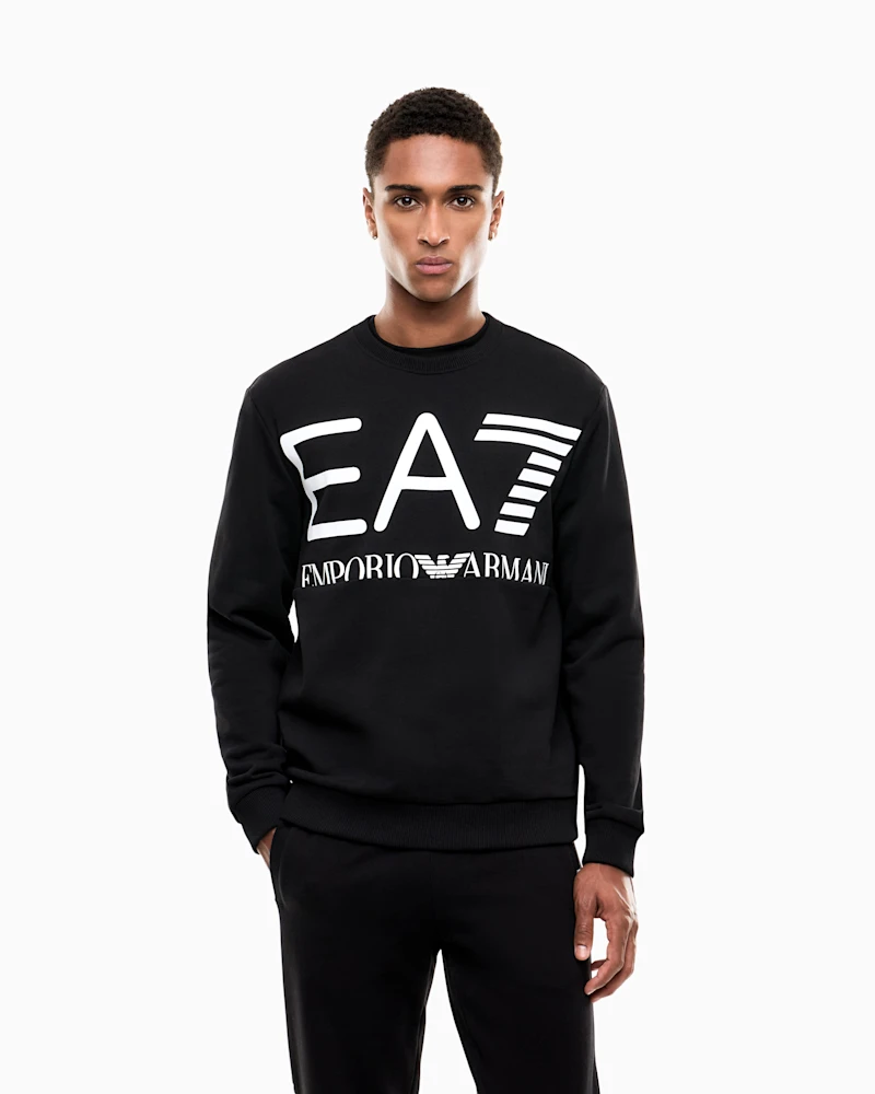 Світшот EA7 Logo Series regular fit з логотипом з бавовни — фото 4